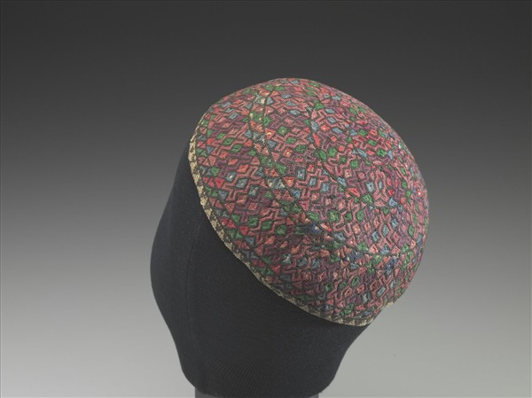 土庫曼 多彩花紋刺繡帽