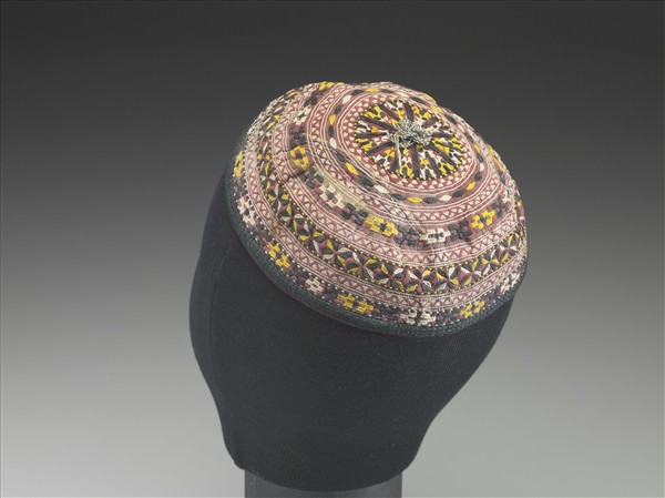 土庫曼 多彩刺繡圓帽