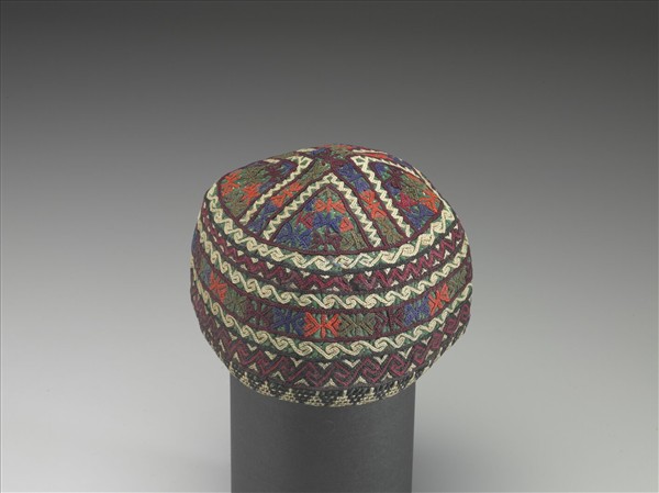 土庫曼 多彩刺繡圓帽