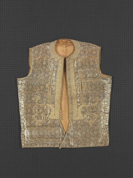 喀什米爾 金線刺繡背心