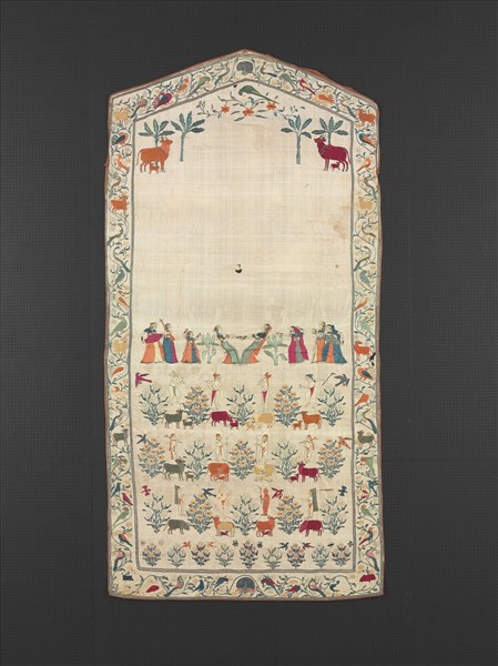 印度 黑天與牧牛女刺繡掛飾