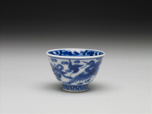 日本 明治時代 煎茶提籃茶器組-青花杯