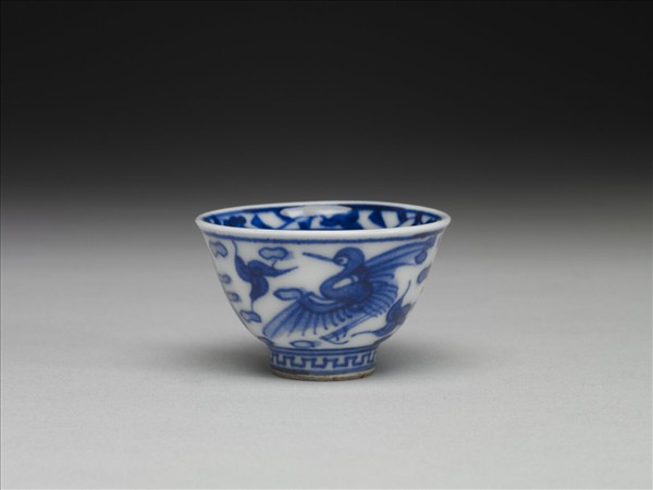 日本 明治時代 煎茶提籃茶器組-青花杯