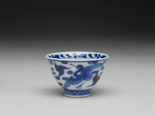 日本 明治時代 煎茶提籃茶器組-青花杯