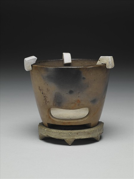 日本 明治時代 煎茶提籃茶器組-白泥風爐