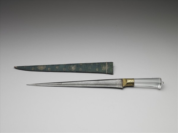 印度 蒙兀兒王朝 水晶柄刀