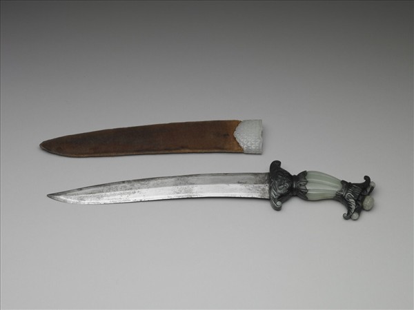 印度 蒙兀兒王朝 玉柄短劍