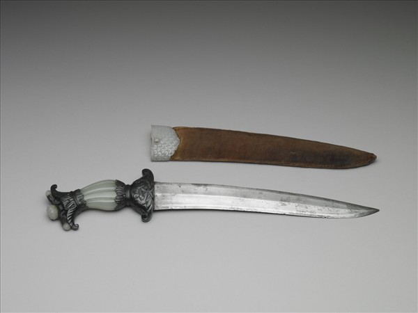 印度 蒙兀兒王朝 玉柄短劍