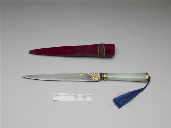 印度 蒙兀兒王朝 玉柄刀