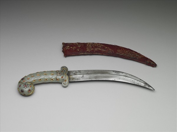 印度 蒙兀兒王朝 玉柄短劍