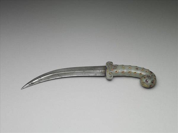 印度 蒙兀兒王朝 玉柄短劍