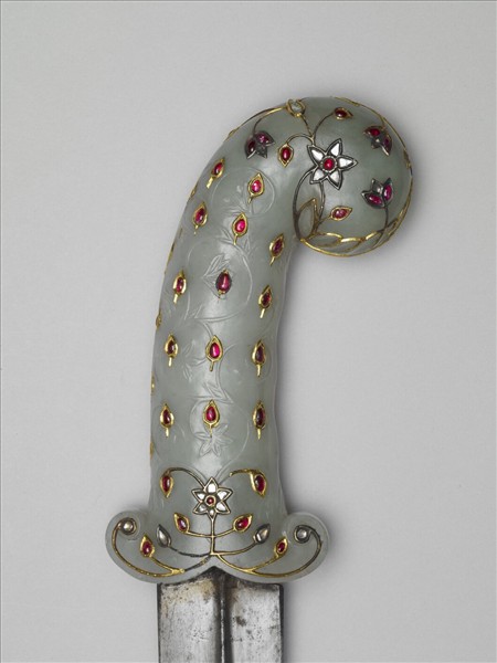 印度 蒙兀兒王朝 玉柄短劍