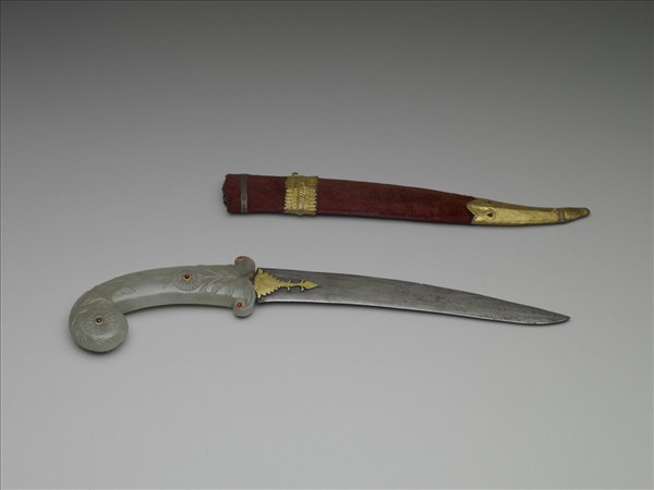 印度 蒙兀兒王朝 玉柄短劍