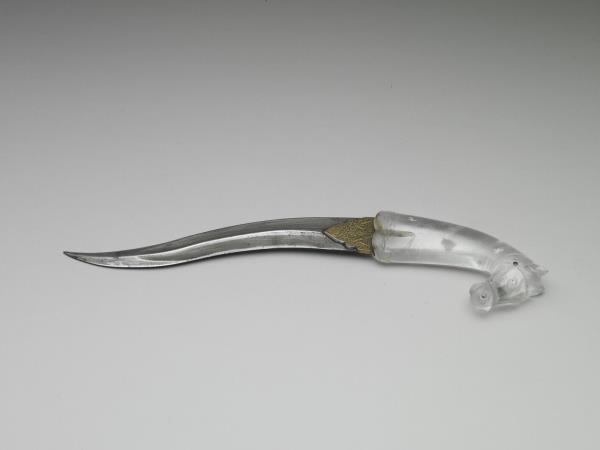 印度 蒙兀兒王朝 水晶馬首柄短劍