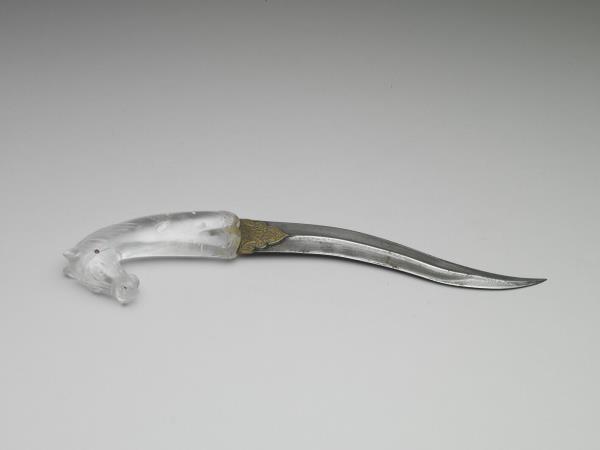 印度 蒙兀兒王朝 水晶馬首柄短劍