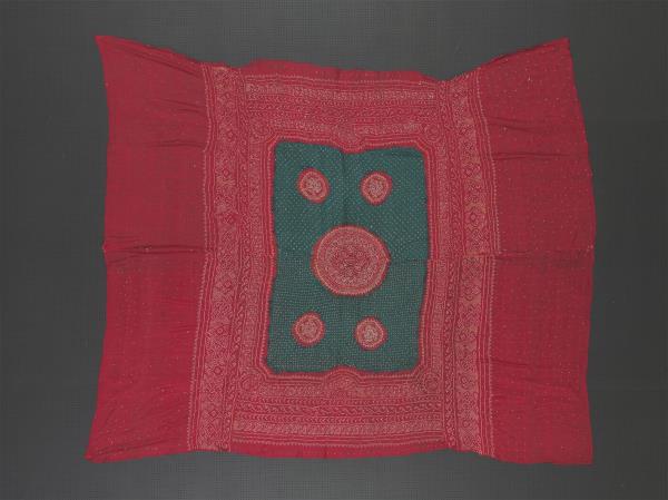 印度 紅地紮染頭巾