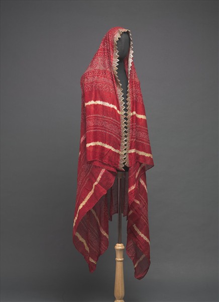 印度 紅地紮染頭巾