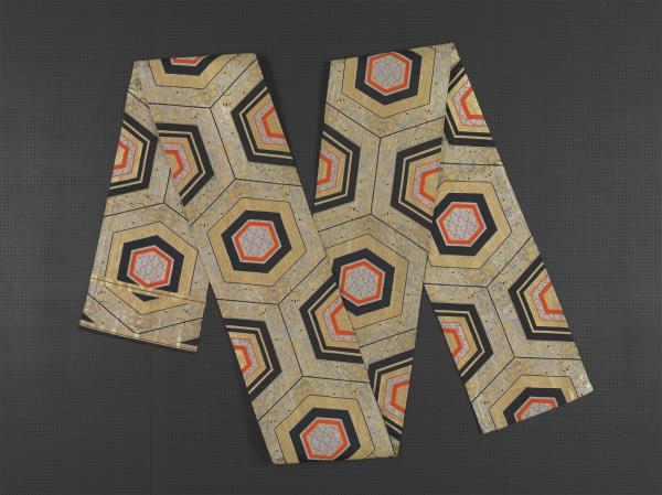 日本 金地龜背紋和服腰帶