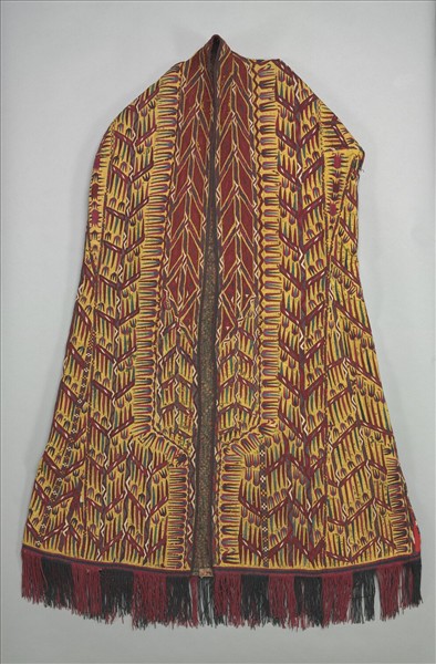 土庫曼 黃地多彩雀兒比頭蓋巾