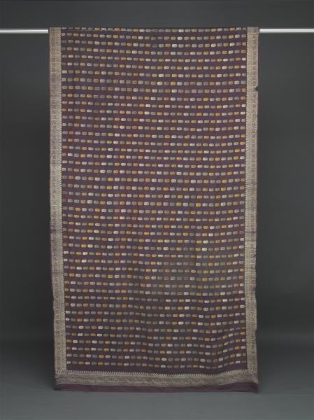 印度 草履蟲紋首面織錦紗麗