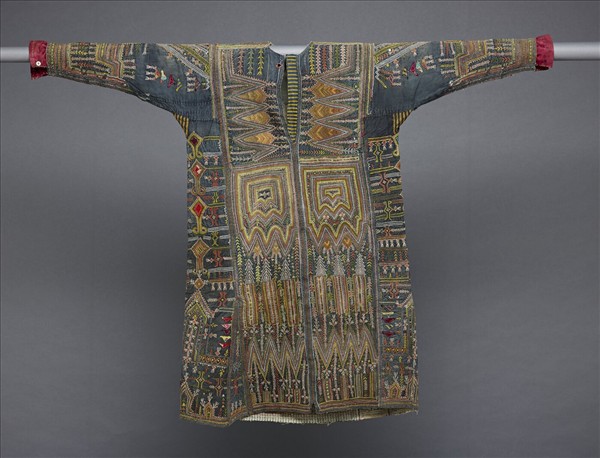 葉門 藍地多彩刺繡長衫