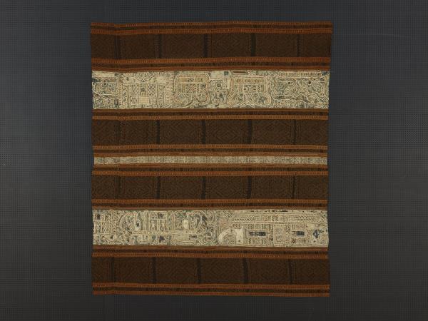 印尼 舟船人物紋刺繡伊卡筒裙