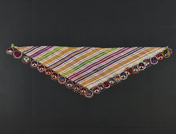 土耳其 彩條刺繡三角巾