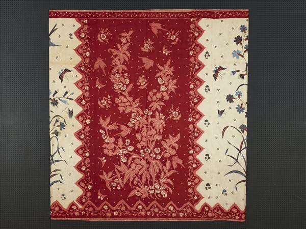 印尼 花鳥紋飾蠟染筒裙