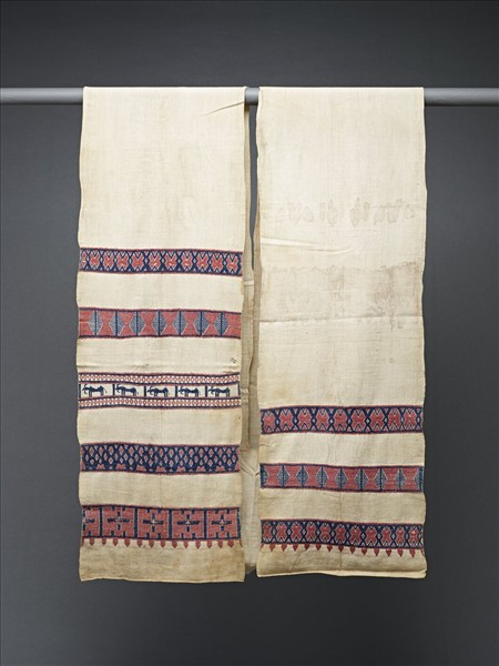 印尼 水牛菱形紋祭典用掛幡