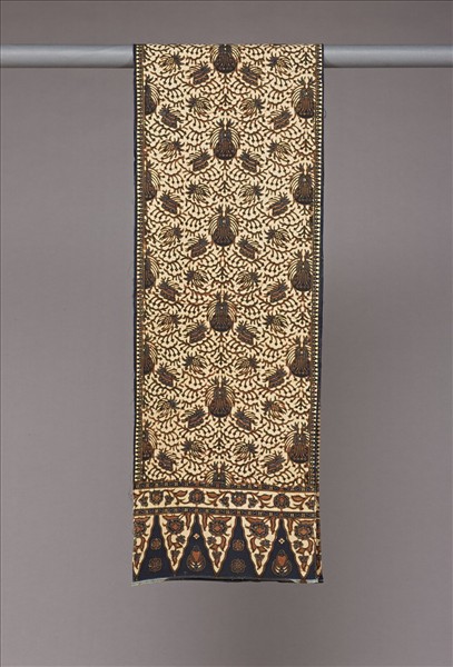 印尼 蔓草花鳥紋蠟染肩布