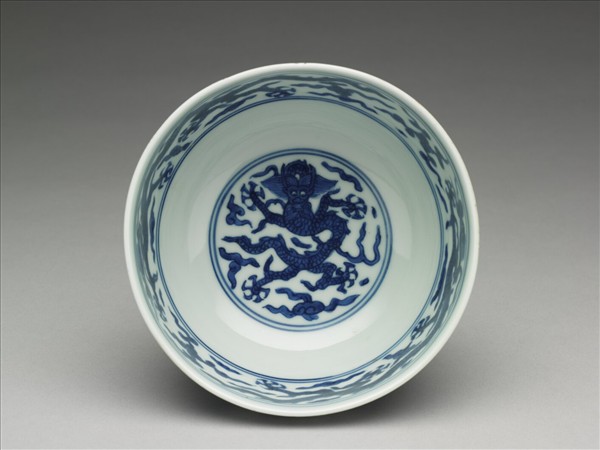 青花蓮塘鴛鴦碗