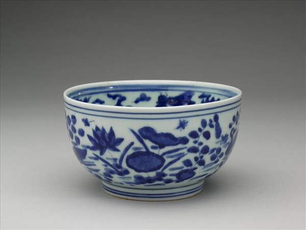 青花蓮塘鴛鴦碗