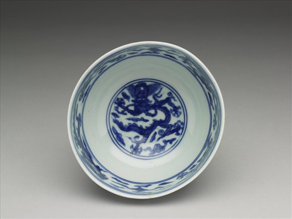 青花蓮塘鴛鴦碗