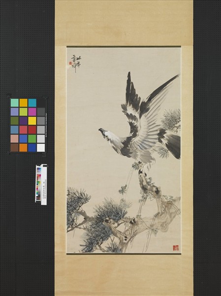 民國張書旂松鷹　軸