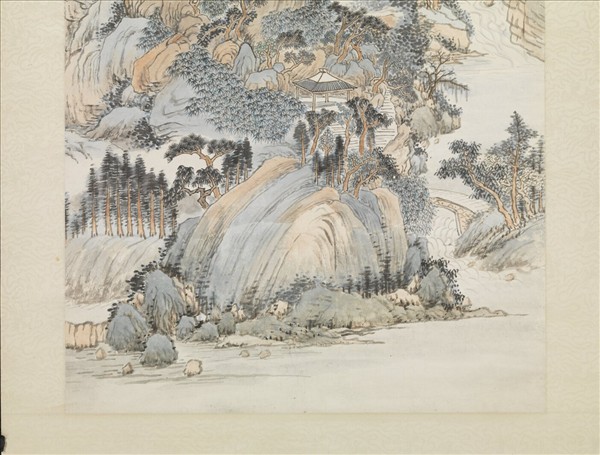 民國夏敬觀觀瀑圖　軸