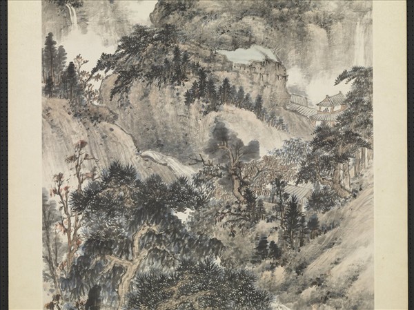 民國蕭俊賢山水　軸