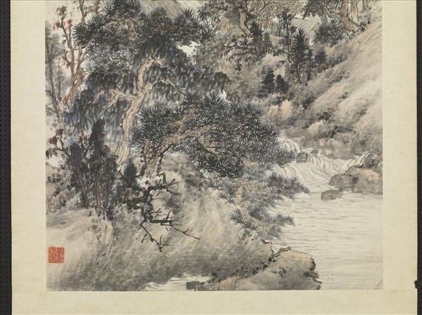 民國蕭俊賢山水　軸