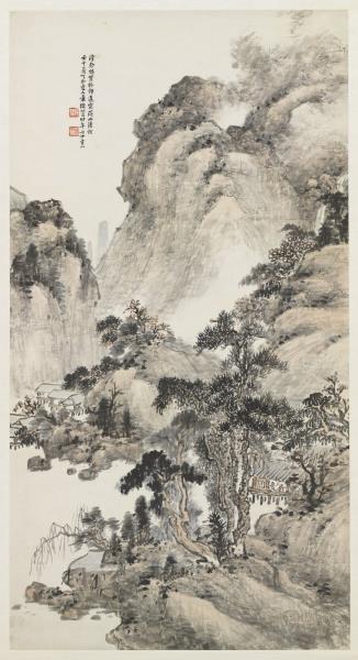 民國蕭俊賢山水　軸