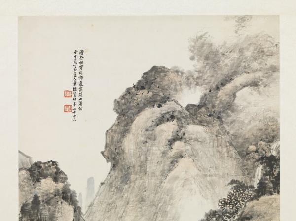 民國蕭俊賢山水　軸