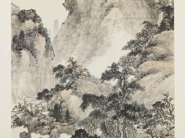 民國蕭俊賢山水　軸