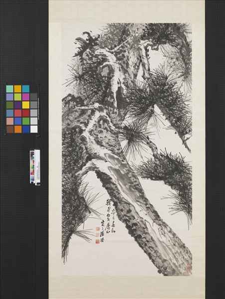 民國湯滌墨松　軸