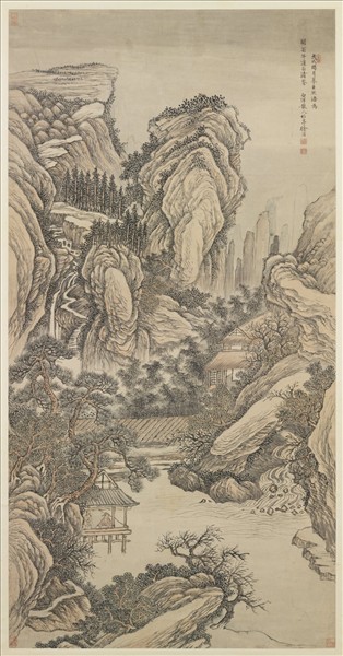 清徐溶仿巨然山水　軸