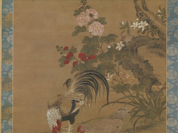 明無款花鳥　軸