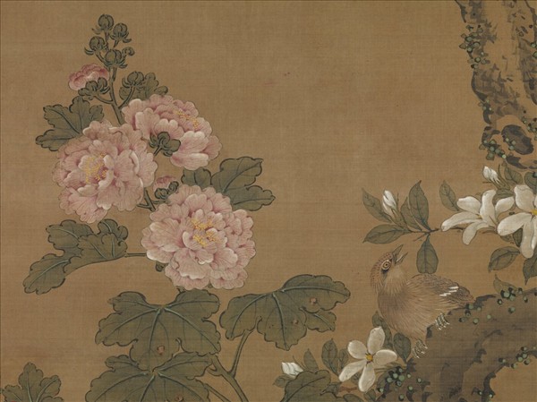 明無款花鳥　軸