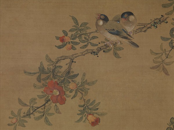 明無款花鳥　軸