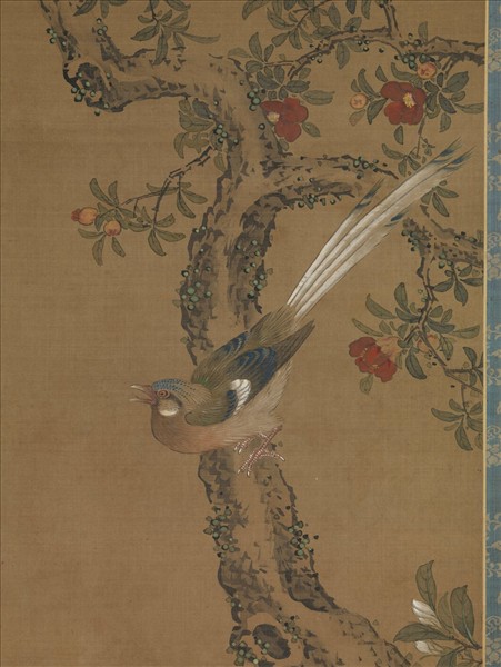 明無款花鳥　軸