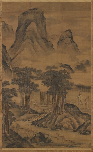 元人畫鹿林清話　軸