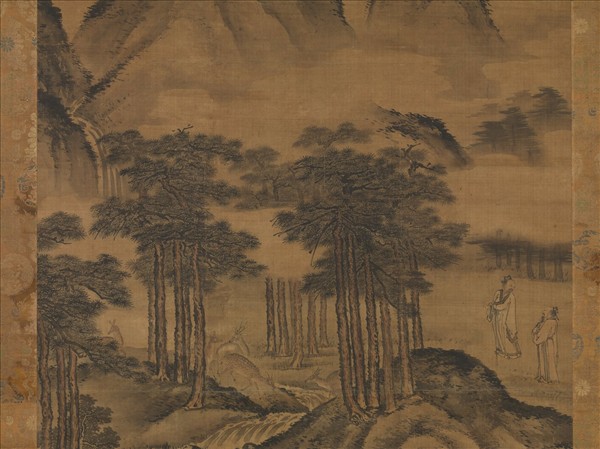 元人畫鹿林清話　軸