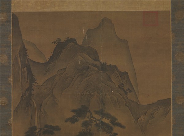 元人畫松壑鳴琴　軸