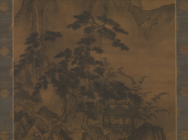 元人畫松壑鳴琴　軸